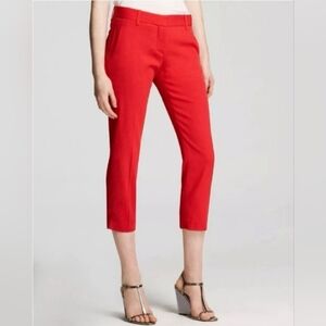 ❤️ THEORY YANETTE STRAIGHT CROP BI-STRETCH PANTS / TROUSERS, 10 (30)